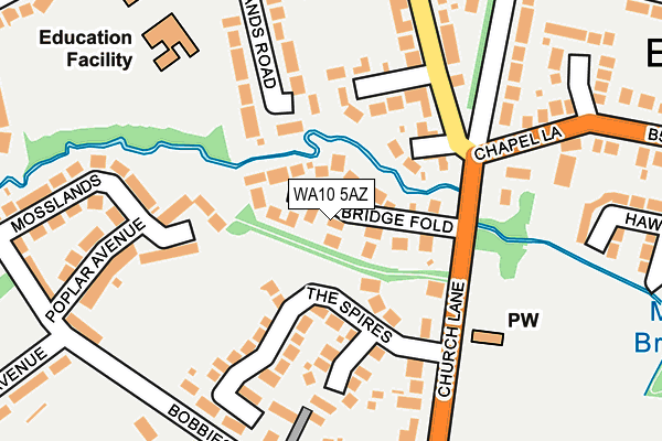 WA10 5AZ map - OS OpenMap – Local (Ordnance Survey) WA10 5AZ map - OS OpenMap – Local (Ordnance Survey)