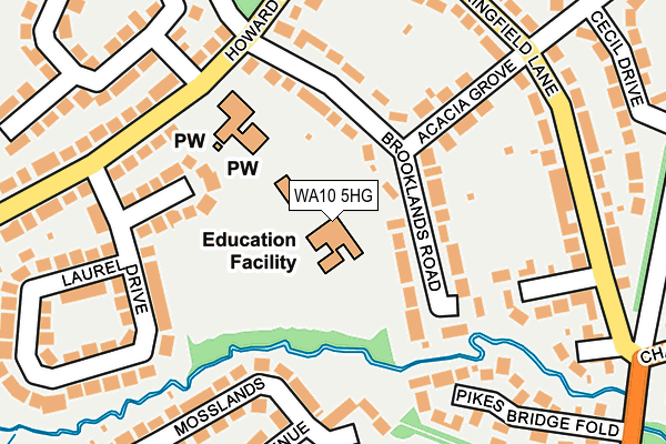WA10 5HG map - OS OpenMap – Local (Ordnance Survey) WA10 5HG map - OS OpenMap – Local (Ordnance Survey)