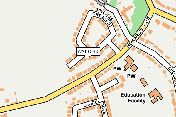 WA10 5HR map - OS OpenMap – Local (Ordnance Survey) WA10 5HR map - OS OpenMap – Local (Ordnance Survey)