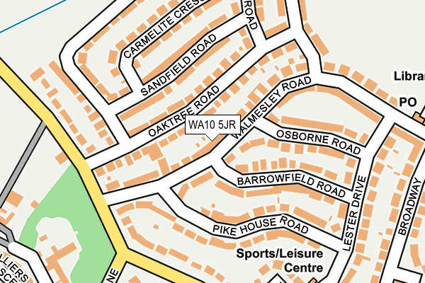 WA10 5JR map - OS OpenMap – Local (Ordnance Survey) WA10 5JR map - OS OpenMap – Local (Ordnance Survey)