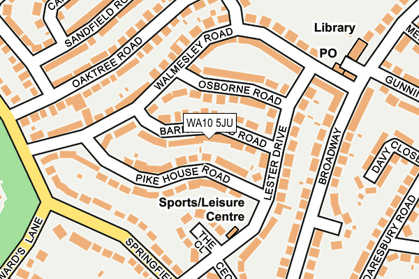 WA10 5JU map - OS OpenMap – Local (Ordnance Survey) WA10 5JU map - OS OpenMap – Local (Ordnance Survey)