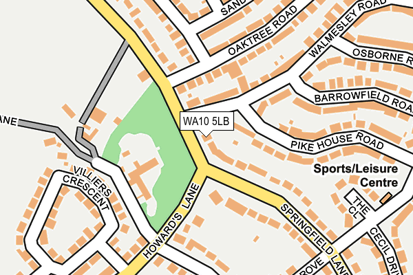 WA10 5LB map - OS OpenMap – Local (Ordnance Survey) WA10 5LB map - OS OpenMap – Local (Ordnance Survey)