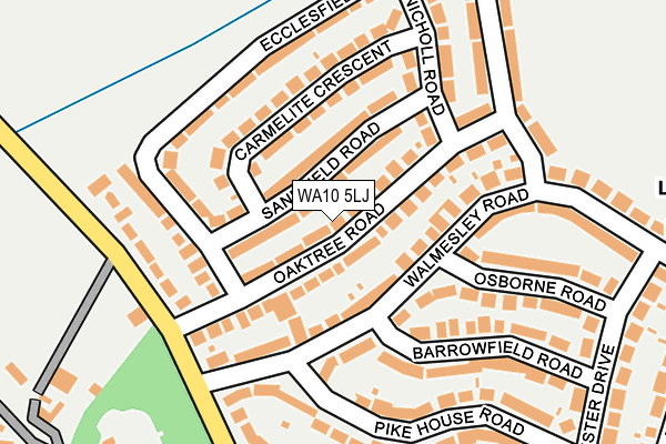 WA10 5LJ map - OS OpenMap – Local (Ordnance Survey) WA10 5LJ map - OS OpenMap – Local (Ordnance Survey)