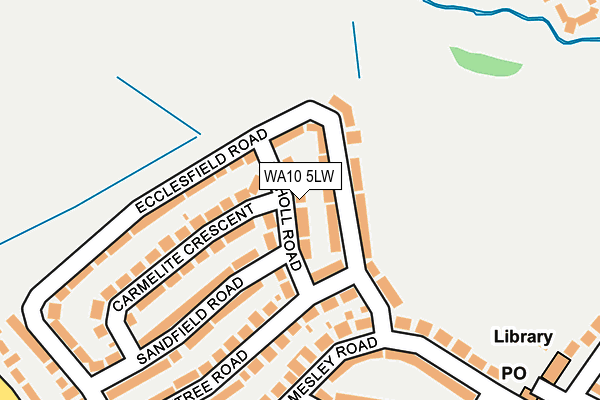 WA10 5LW map - OS OpenMap – Local (Ordnance Survey) WA10 5LW map - OS OpenMap – Local (Ordnance Survey)