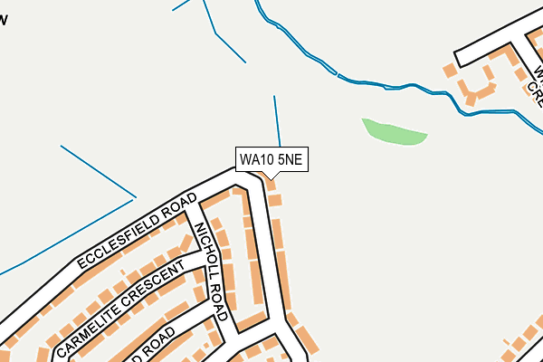 WA10 5NE map - OS OpenMap – Local (Ordnance Survey) WA10 5NE map - OS OpenMap – Local (Ordnance Survey)