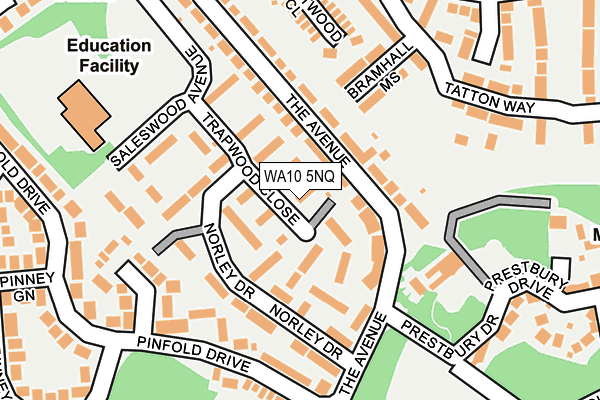 WA10 5NQ map - OS OpenMap – Local (Ordnance Survey) WA10 5NQ map - OS OpenMap – Local (Ordnance Survey)