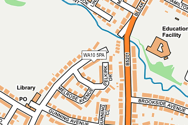 WA10 5PA map - OS OpenMap – Local (Ordnance Survey) WA10 5PA map - OS OpenMap – Local (Ordnance Survey)