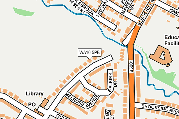 WA10 5PB map - OS OpenMap – Local (Ordnance Survey) WA10 5PB map - OS OpenMap – Local (Ordnance Survey)