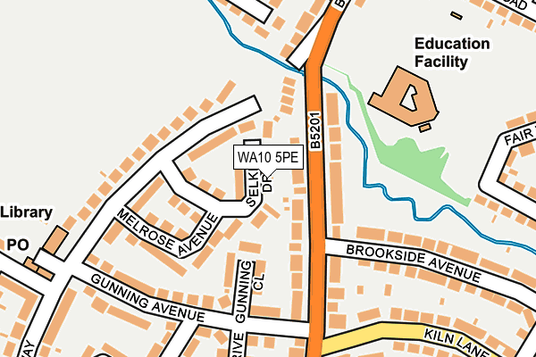 WA10 5PE map - OS OpenMap – Local (Ordnance Survey) WA10 5PE map - OS OpenMap – Local (Ordnance Survey)