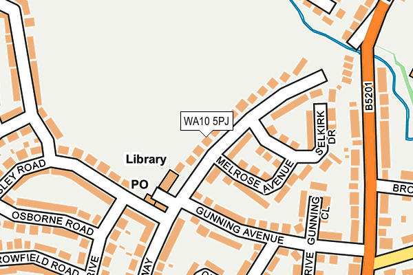 WA10 5PJ map - OS OpenMap – Local (Ordnance Survey) WA10 5PJ map - OS OpenMap – Local (Ordnance Survey)