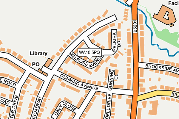 WA10 5PQ map - OS OpenMap – Local (Ordnance Survey) WA10 5PQ map - OS OpenMap – Local (Ordnance Survey)
