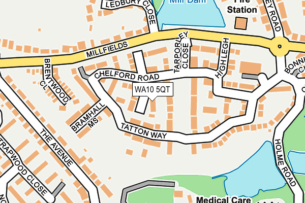 WA10 5QT map - OS OpenMap – Local (Ordnance Survey) WA10 5QT map - OS OpenMap – Local (Ordnance Survey)