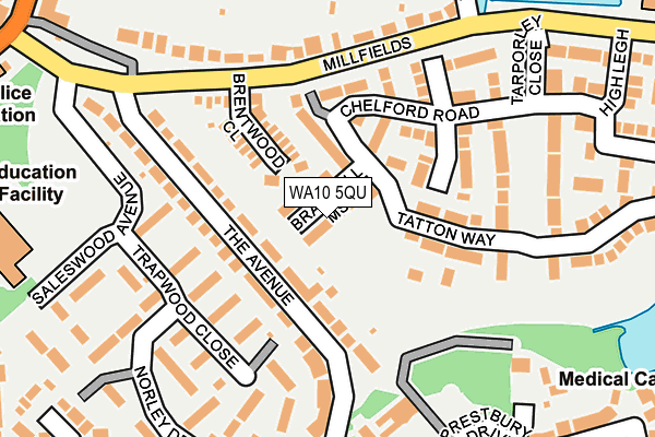 WA10 5QU map - OS OpenMap – Local (Ordnance Survey) WA10 5QU map - OS OpenMap – Local (Ordnance Survey)