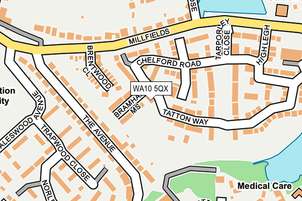 WA10 5QX map - OS OpenMap – Local (Ordnance Survey) WA10 5QX map - OS OpenMap – Local (Ordnance Survey)