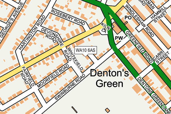 WA10 6AS map - OS OpenMap – Local (Ordnance Survey) WA10 6AS map - OS OpenMap – Local (Ordnance Survey)