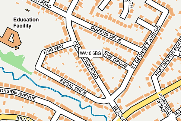 WA10 6BG map - OS OpenMap – Local (Ordnance Survey) WA10 6BG map - OS OpenMap – Local (Ordnance Survey)