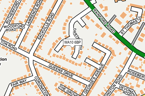 WA10 6BP map - OS OpenMap – Local (Ordnance Survey) WA10 6BP map - OS OpenMap – Local (Ordnance Survey)