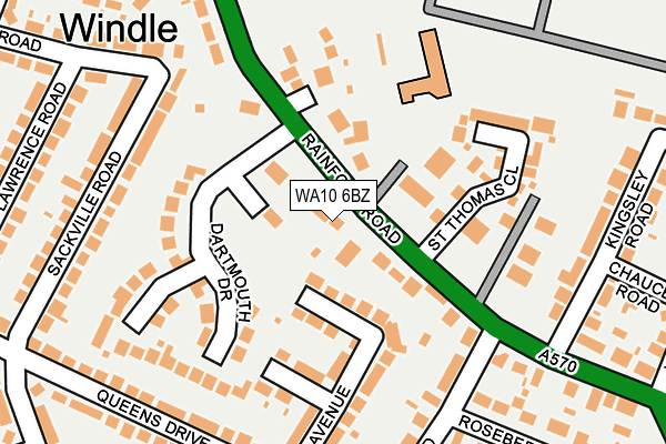 WA10 6BZ map - OS OpenMap – Local (Ordnance Survey) WA10 6BZ map - OS OpenMap – Local (Ordnance Survey)