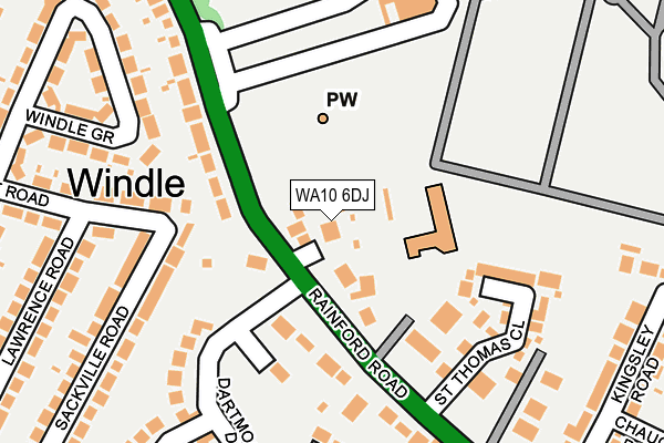 WA10 6DJ map - OS OpenMap – Local (Ordnance Survey) WA10 6DJ map - OS OpenMap – Local (Ordnance Survey)