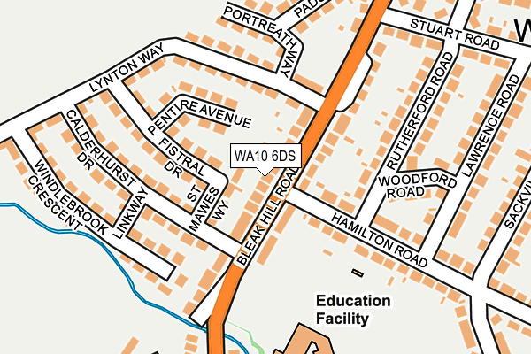 WA10 6DS map - OS OpenMap – Local (Ordnance Survey) WA10 6DS map - OS OpenMap – Local (Ordnance Survey)