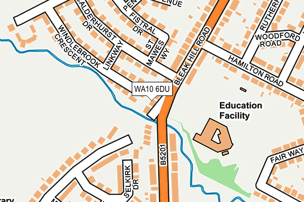 WA10 6DU map - OS OpenMap – Local (Ordnance Survey) WA10 6DU map - OS OpenMap – Local (Ordnance Survey)