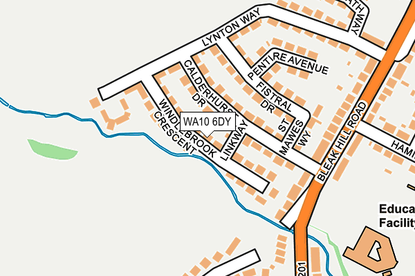 WA10 6DY map - OS OpenMap – Local (Ordnance Survey) WA10 6DY map - OS OpenMap – Local (Ordnance Survey)