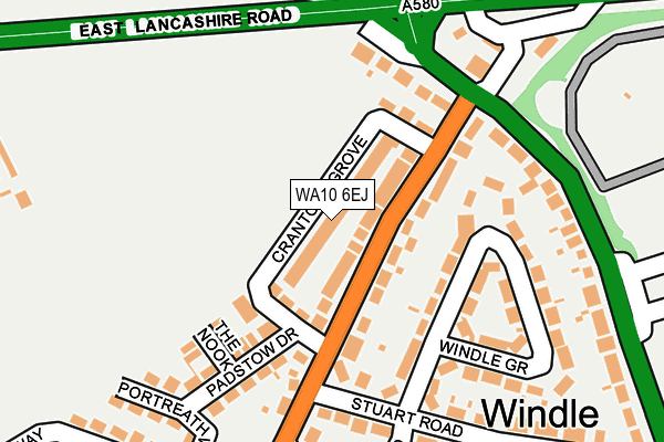 WA10 6EJ map - OS OpenMap – Local (Ordnance Survey) WA10 6EJ map - OS OpenMap – Local (Ordnance Survey)