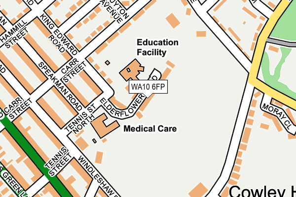 WA10 6FP map - OS OpenMap – Local (Ordnance Survey) WA10 6FP map - OS OpenMap – Local (Ordnance Survey)
