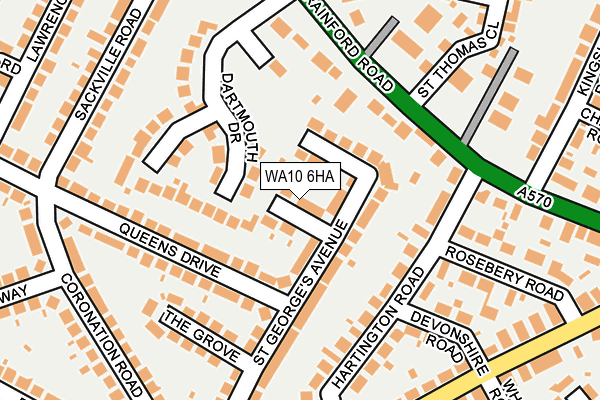 WA10 6HA map - OS OpenMap – Local (Ordnance Survey) WA10 6HA map - OS OpenMap – Local (Ordnance Survey)