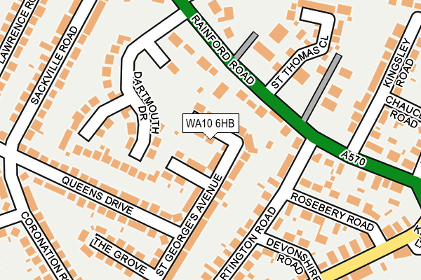 WA10 6HB map - OS OpenMap – Local (Ordnance Survey) WA10 6HB map - OS OpenMap – Local (Ordnance Survey)