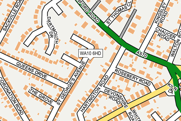 WA10 6HD map - OS OpenMap – Local (Ordnance Survey) WA10 6HD map - OS OpenMap – Local (Ordnance Survey)
