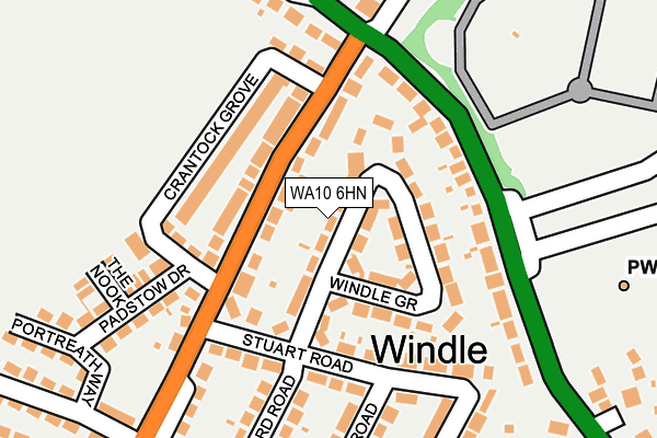 WA10 6HN map - OS OpenMap – Local (Ordnance Survey) WA10 6HN map - OS OpenMap – Local (Ordnance Survey)
