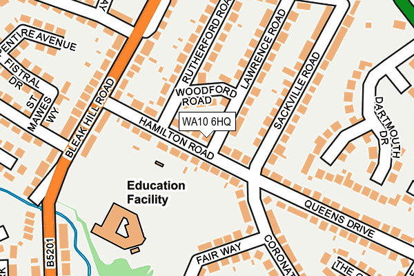 WA10 6HQ map - OS OpenMap – Local (Ordnance Survey) WA10 6HQ map - OS OpenMap – Local (Ordnance Survey)