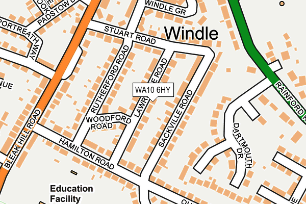 WA10 6HY map - OS OpenMap – Local (Ordnance Survey)