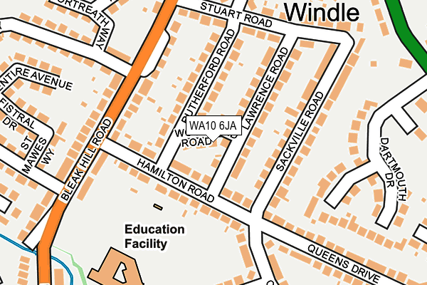 WA10 6JA map - OS OpenMap – Local (Ordnance Survey) WA10 6JA map - OS OpenMap – Local (Ordnance Survey)