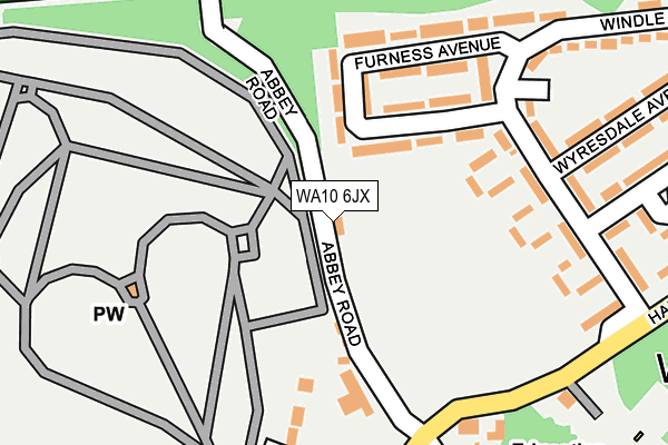 WA10 6JX map - OS OpenMap – Local (Ordnance Survey) WA10 6JX map - OS OpenMap – Local (Ordnance Survey)