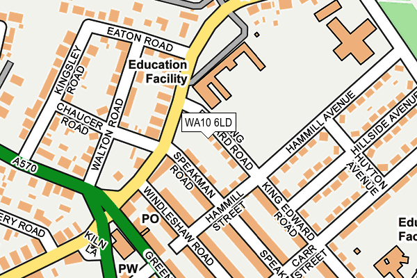 WA10 6LD map - OS OpenMap – Local (Ordnance Survey) WA10 6LD map - OS OpenMap – Local (Ordnance Survey)