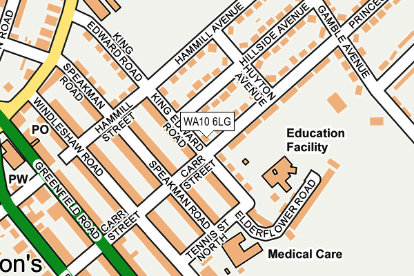 WA10 6LG map - OS OpenMap – Local (Ordnance Survey) WA10 6LG map - OS OpenMap – Local (Ordnance Survey)