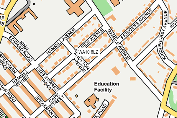WA10 6LZ map - OS OpenMap – Local (Ordnance Survey) WA10 6LZ map - OS OpenMap – Local (Ordnance Survey)