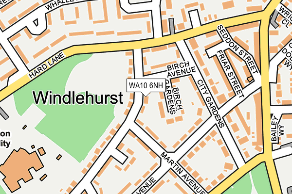WA10 6NH map - OS OpenMap – Local (Ordnance Survey) WA10 6NH map - OS OpenMap – Local (Ordnance Survey)