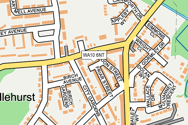 WA10 6NT map - OS OpenMap – Local (Ordnance Survey) WA10 6NT map - OS OpenMap – Local (Ordnance Survey)