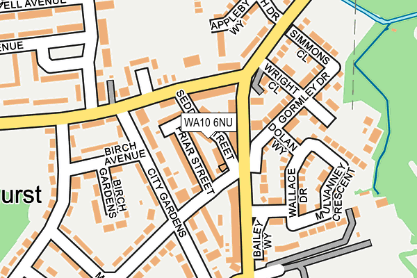 WA10 6NU map - OS OpenMap – Local (Ordnance Survey) WA10 6NU map - OS OpenMap – Local (Ordnance Survey)