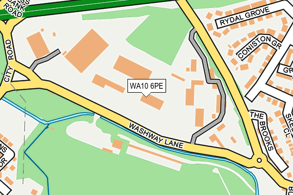 WA10 6PE map - OS OpenMap – Local (Ordnance Survey) WA10 6PE map - OS OpenMap – Local (Ordnance Survey)