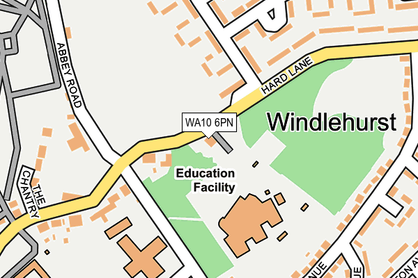WA10 6PN map - OS OpenMap – Local (Ordnance Survey) WA10 6PN map - OS OpenMap – Local (Ordnance Survey)