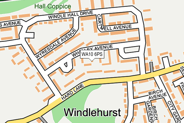WA10 6PS map - OS OpenMap – Local (Ordnance Survey) WA10 6PS map - OS OpenMap – Local (Ordnance Survey)
