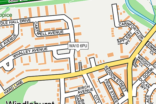 WA10 6PU map - OS OpenMap – Local (Ordnance Survey) WA10 6PU map - OS OpenMap – Local (Ordnance Survey)