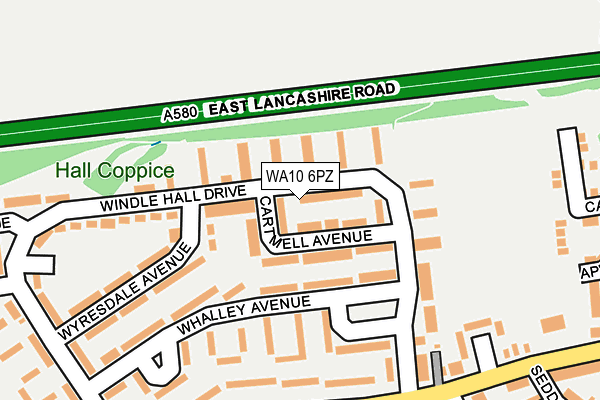 WA10 6PZ map - OS OpenMap – Local (Ordnance Survey) WA10 6PZ map - OS OpenMap – Local (Ordnance Survey)