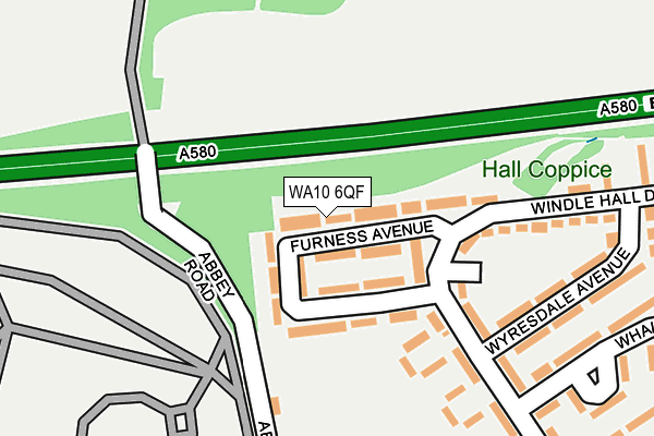 WA10 6QF map - OS OpenMap – Local (Ordnance Survey) WA10 6QF map - OS OpenMap – Local (Ordnance Survey)
