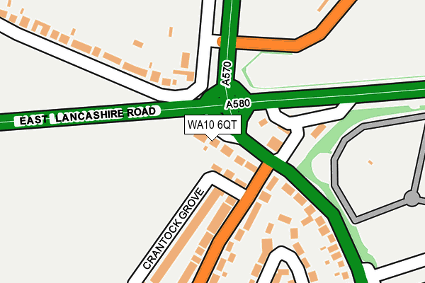 WA10 6QT map - OS OpenMap – Local (Ordnance Survey) WA10 6QT map - OS OpenMap – Local (Ordnance Survey)