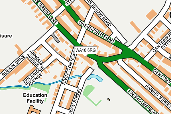 WA10 6RG map - OS OpenMap – Local (Ordnance Survey) WA10 6RG map - OS OpenMap – Local (Ordnance Survey)